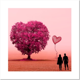 Valentine Wall Art - Picture of love - Unique Valentine Fantasy Planet Landsape - Photo print, canvas, artboard print, Canvas Print and T shirt Posters and Art